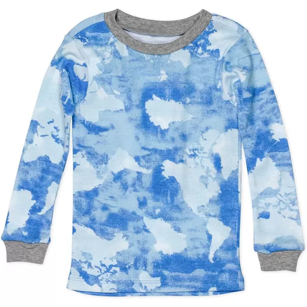 imageHonestBaby 2Piece Pajamas Sleepwear PJs 100 Organic Cotton for Infant Baby and Toddler BoyWatercolor World