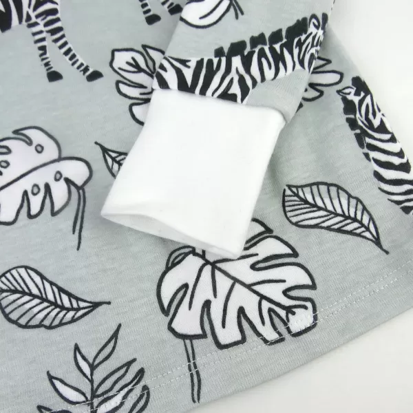 imageHonestBaby 2Piece Pajamas Sleepwear PJs 100 Organic Cotton for Infant Baby and Toddler GirlsBaby Zebra Camo