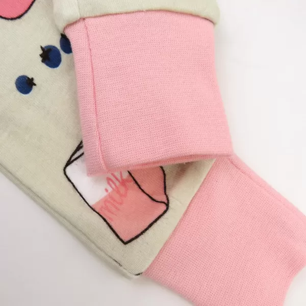 imageHonestBaby 2Piece Pajamas Sleepwear PJs 100 Organic Cotton for Infant Baby and Toddler GirlsBeary Breakfast