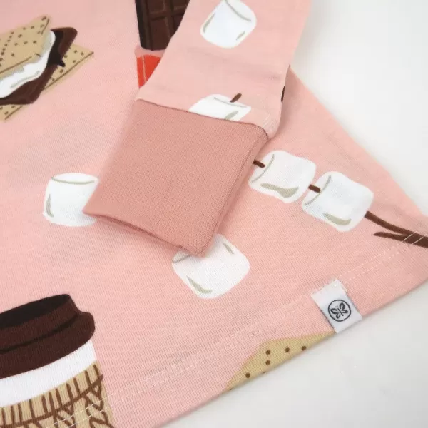 imageHonestBaby 2Piece Pajamas Sleepwear PJs 100 Organic Cotton for Infant Baby and Toddler GirlsCoco Smores