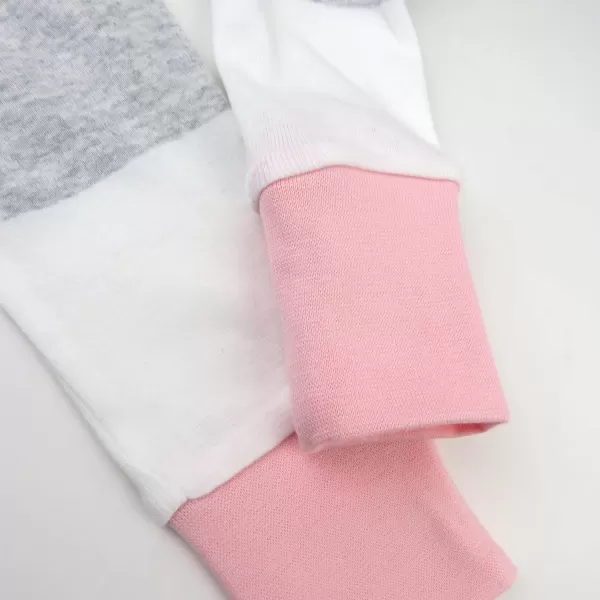 imageHonestBaby 2Piece Pajamas Sleepwear PJs 100 Organic Cotton for Infant Baby and Toddler GirlsJumbo Stripe Petal Pink