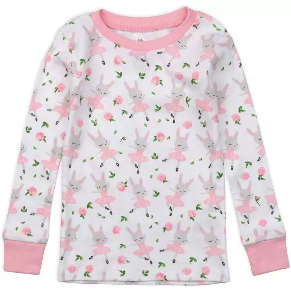 imageHonestBaby 2Piece Pajamas Sleepwear PJs 100 Organic Cotton for Infant Baby and Toddler GirlsTutu Cute