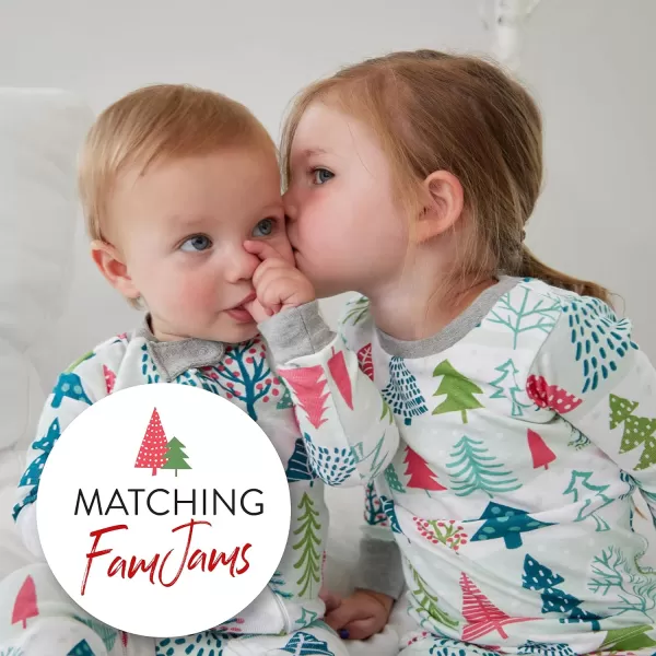 imageHonestBaby Baby 2Pack Holiday Sleep and Play Footed Holiday Pajamas Onepiece Sleeper Zipfront Organic Cotton PjsFeelin Pine