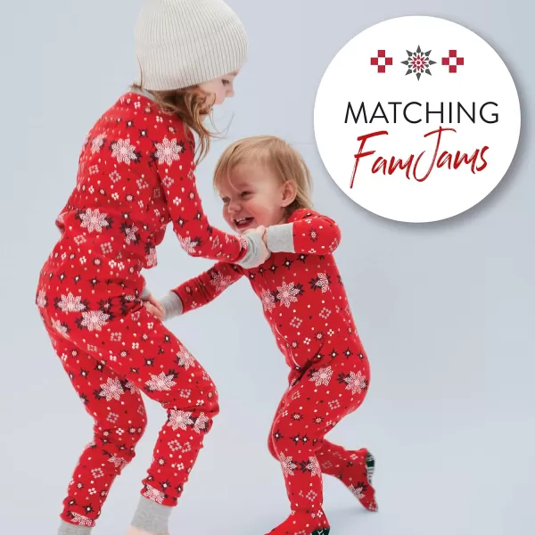 imageHonestBaby Baby 2Pack Holiday Sleep and Play Footed Holiday Pajamas Onepiece Sleeper Zipfront Organic Cotton PjsNight Pine
