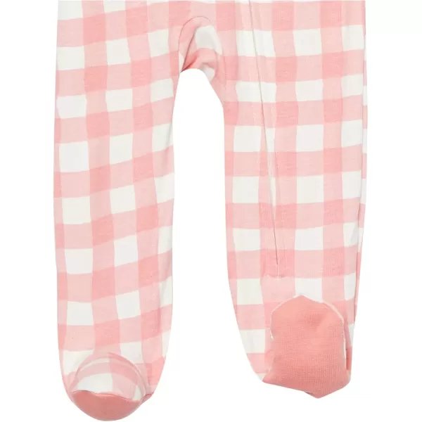 imageHonestBaby Baby 2Pack Sleep and Play Footed Pajamas Onepiece Sleeper Jumpsuit Zipfront Pjs Organic CottonMulti Pebble