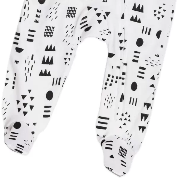 imageHonestBaby Baby 2Pack Sleep and Play Footed Pajamas Onepiece Sleeper Jumpsuit Zipfront Pjs Organic CottonPattern Play