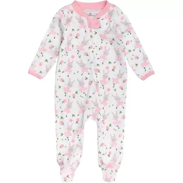 imageHonestBaby Baby 2Pack Sleep and Play Footed Pajamas Onepiece Sleeper Jumpsuit Zipfront Pjs Organic CottonTutucute