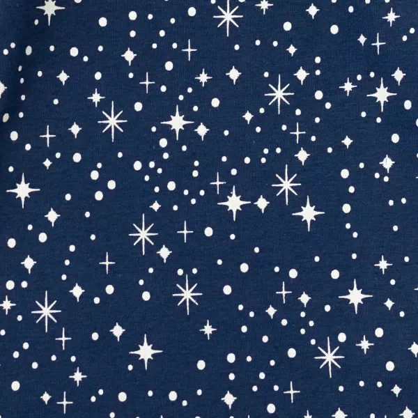 imageHonestBaby Baby 2Pack Sleep and Play Footed Pajamas Onepiece Sleeper Jumpsuit Zipfront Pjs Organic CottonTwinkle Star Navy