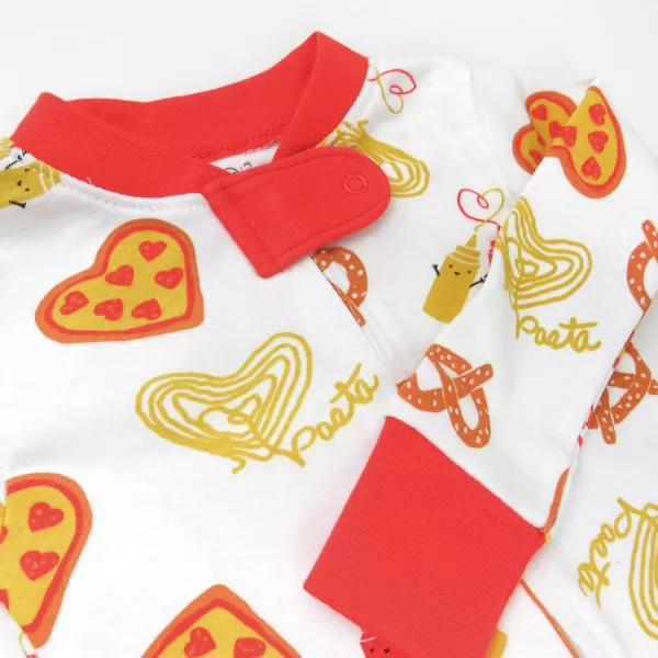 imageHonestBaby Baby Boys NonSlip Footed OnePiece ZipFront 100 Organic Cotton Pajamas LegacyJunk Food Lover