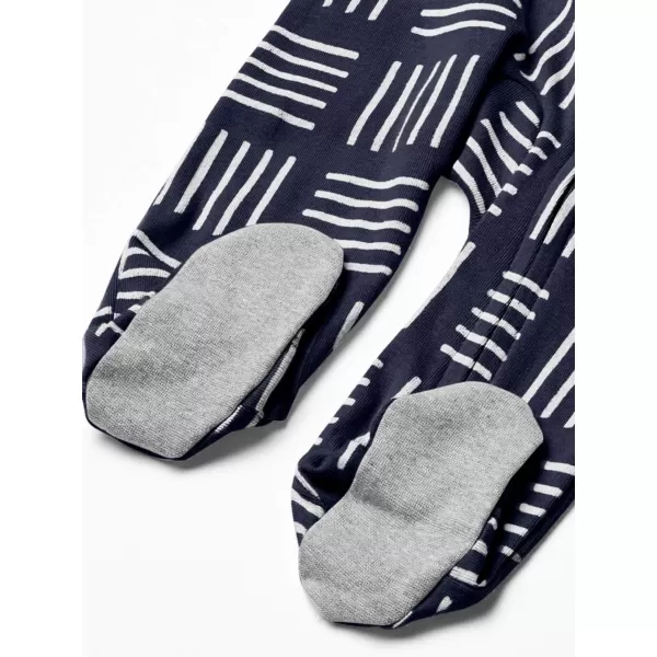 imageHonestBaby Baby Boys NonSlip Footed OnePiece ZipFront 100 Organic Cotton Pajamas LegacySketchy Square