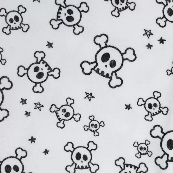 imageHonestBaby Baby Boys NonSlip Footed OnePiece ZipFront 100 Organic Cotton Pajamas LegacyTossed Skulls