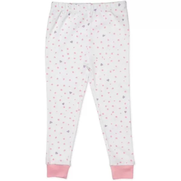 imageHonestBaby Baby Girls 2Piece Pajamas Sleepwear PJs 100 Organic Cotton for Infant Baby and Toddler Girl UnisexLove Dot