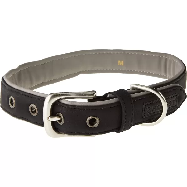imageHonestBaby Collars and Leash Sets Braided and Vegan Suede for Dogs Organic Cotton for Pets BlackBlack One SizeBlackGray Padded Collar