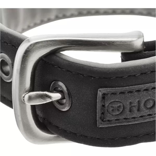 imageHonestBaby Collars and Leash Sets Braided and Vegan Suede for Dogs Organic Cotton for Pets BlackBlack One SizeBlackGray Padded Collar