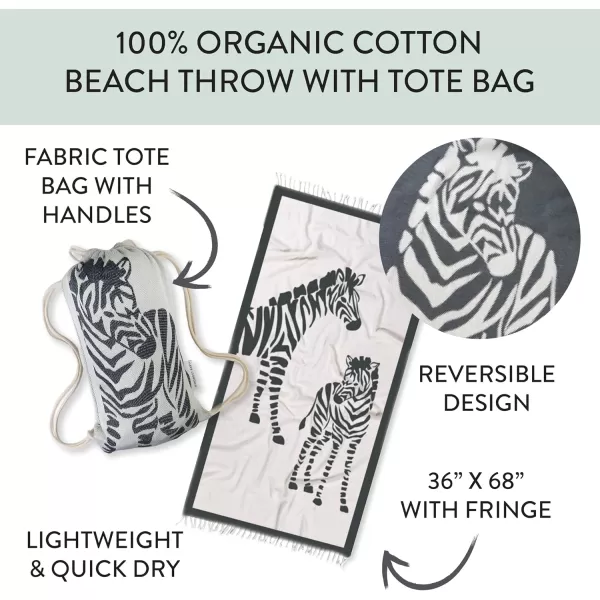 imageHonestBaby Extra Large Throw Beach Towel 100 Organic Cotton for Baby Boys Girls Unisex Khaki Pineapple One SizeBaby Zebra