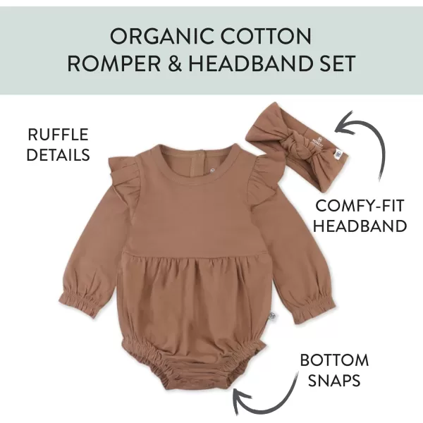 imageHonestBaby Multipack Short Romper Sets and Dresses 100 Organic Cotton for Infant Baby and Toddler Boys Girls UnisexBrown