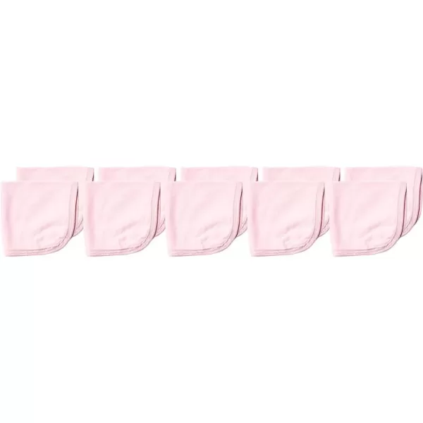 imageHonestBaby 10Pack Organic Cotton BabyTerry Wash Cloths Rainbow Blues One Size10Pack Pink