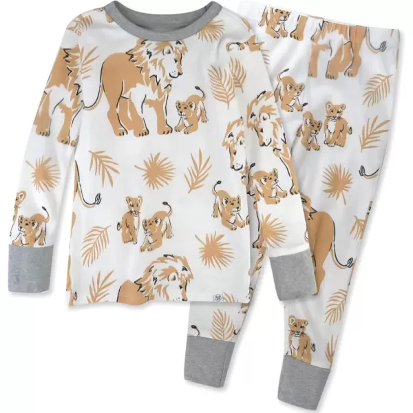 imageHonestBaby 2Piece Pajamas Sleepwear PJs 100 Organic Cotton for Infant Baby and Toddler BoyLion