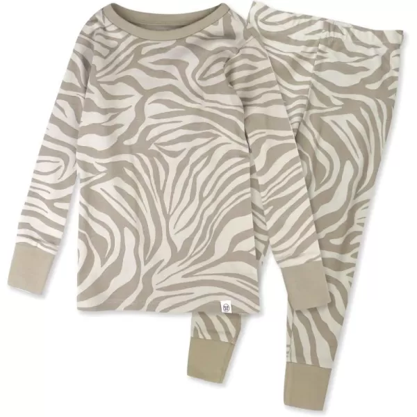 imageHonestBaby 2Piece Pajamas Sleepwear PJs 100 Organic Cotton for Infant Baby and Toddler GirlsZanzibar Zebra
