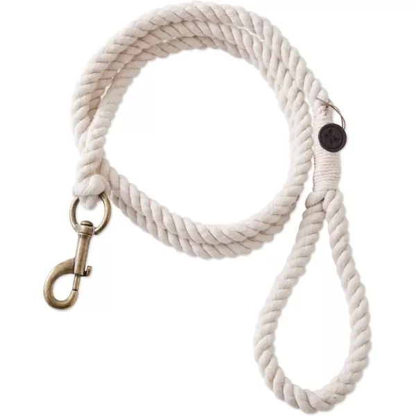 imageHonestBaby Collars and Leash Sets Braided and Vegan Suede for Dogs Organic Cotton for Pets BlackBlack One SizeNatural Cotton Leash with Handle