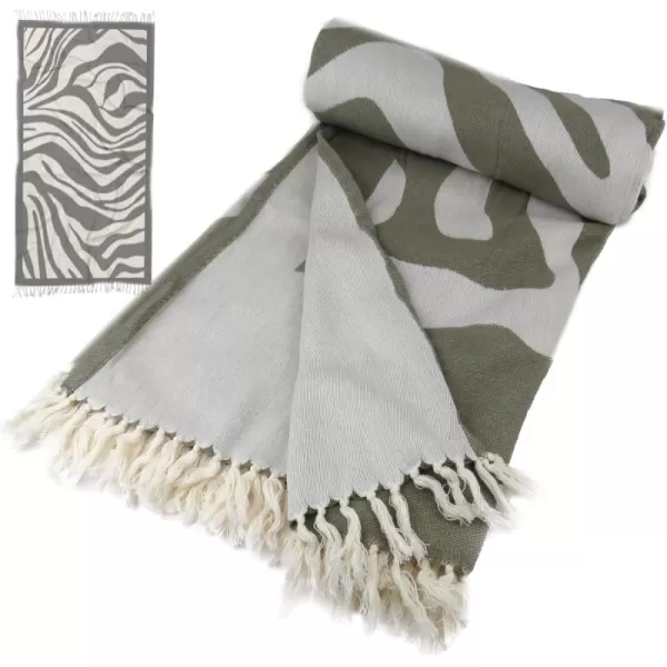 imageHonestBaby Extra Large Throw Beach Towel 100 Organic Cotton for Baby Boys Girls Unisex Khaki Pineapple One SizeZebra Stripe