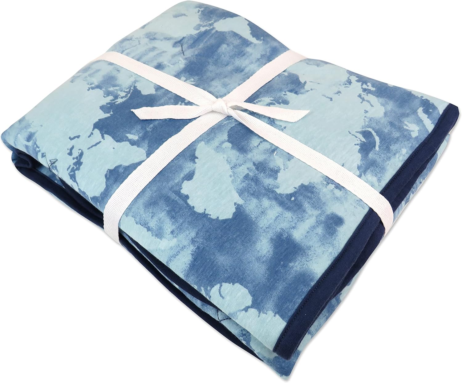 imageHonestBaby Quilted Baby Blankets Reversible Organic Cotton for Infant Boys Girls Unisex Pattern PlayGray One Size1pack Watercolor World Reversible Blanket
