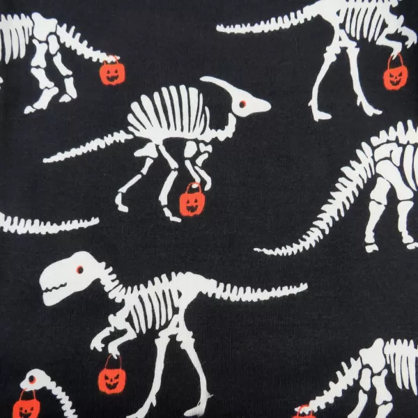 imageHonestBaby Baby Holiday Sleep and Play Footed Holiday Pajamas Onepiece Sleeper Zipfront Organic Cotton PjsDino Ween