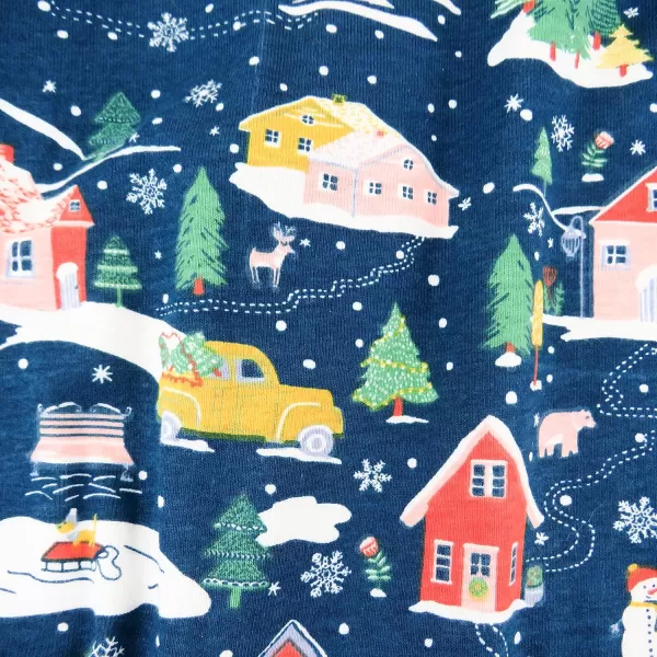 imageHonestBaby Baby Holiday Sleep and Play Footed Holiday Pajamas Onepiece Sleeper Zipfront Organic Cotton PjsNordic Holiday