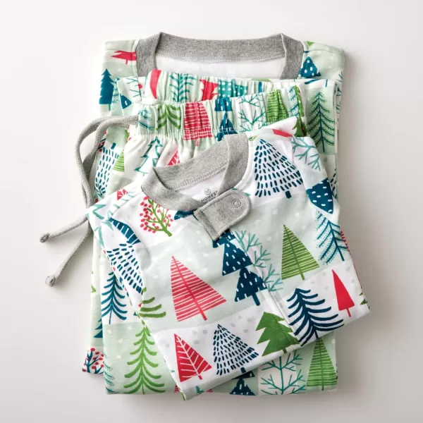 imageHonestBaby Baby Sleep and Play Footed Pajamas Onepiece Sleeper Jumpsuit Zipfront Pjs Organic CottonFeelin Pine