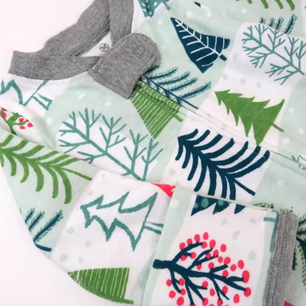 imageHonestBaby Baby Sleep and Play Footed Pajamas Onepiece Sleeper Jumpsuit Zipfront Pjs Organic CottonFeelin Pine