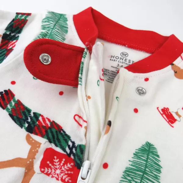 imageHonestBaby Baby Sleep and Play Footed Pajamas Onepiece Sleeper Jumpsuit Zipfront Pjs Organic CottonMoose Skate