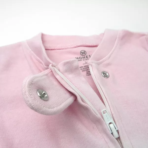 imageHonestBaby Baby Sleep and Play Footed Pajamas Onepiece Sleeper Jumpsuit Zipfront Pjs Organic CottonPink Blue Ombre