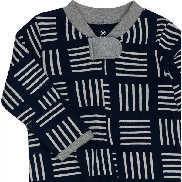 imageHonestBaby Baby Sleep and Play Footed Pajamas Onepiece Sleeper Jumpsuit Zipfront Pjs Organic CottonSketchy Square