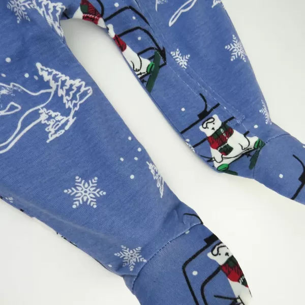 imageHonestBaby Baby Sleep and Play Footed Pajamas Onepiece Sleeper Jumpsuit Zipfront Pjs Organic CottonSki Bear