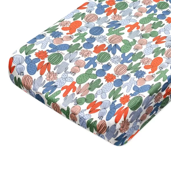 imageHonestBaby Boys Organic Cotton Changing Pad Cover Tossed Skulls One SizeCactus