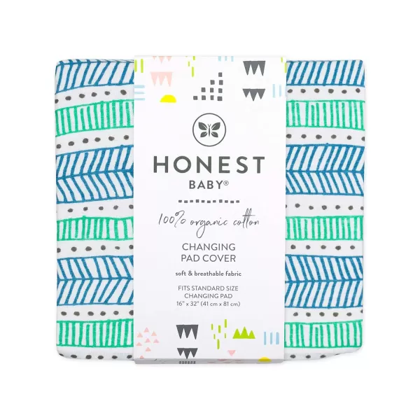 imageHonestBaby Boys Organic Cotton Changing Pad Cover Tossed Skulls One SizeDots  Dashes