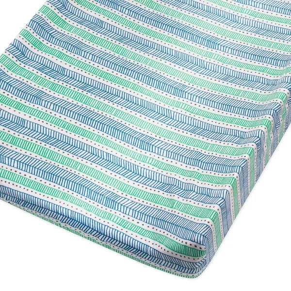 imageHonestBaby Boys Organic Cotton Changing Pad Cover Tossed Skulls One SizeDots  Dashes