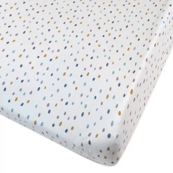 imageHonestBaby Boys Organic Cotton Changing Pad Cover Tossed Skulls One SizeMarker Dot Purple