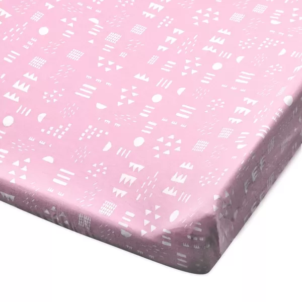 imageHonestBaby Boys Organic Cotton Changing Pad Cover Tossed Skulls One SizePattern Play Pink