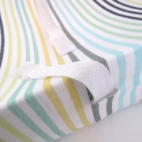 imageHonestBaby Boys Organic Cotton Changing Pad Cover Tossed Skulls One SizeRainbow Stripe Blues