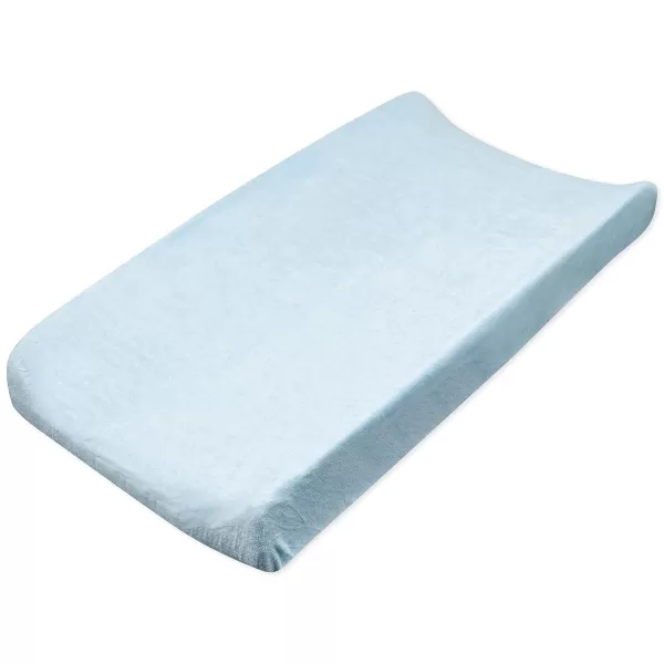 imageHonestBaby Boys Organic Cotton Changing Pad Cover Tossed Skulls One SizeRainbow Stripe Blues