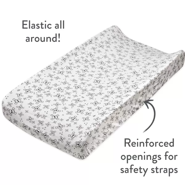 imageHonestBaby Boys Organic Cotton Changing Pad Cover Tossed Skulls One SizeTossed Skulls