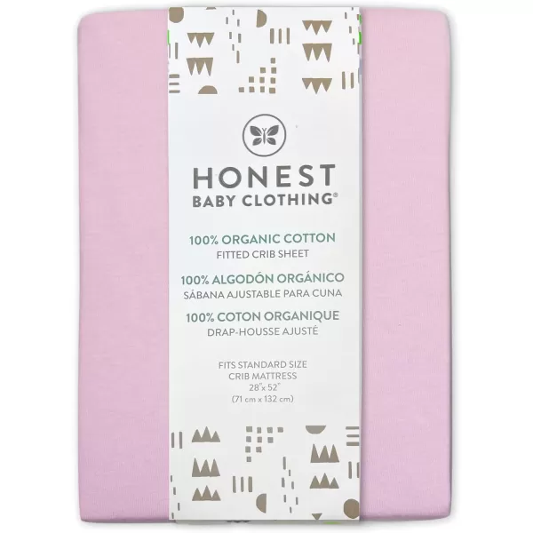 imageHonestBaby Fitted Crib Sheets Fits Standard Mattress Bassinet Mini Prints 100 Organic Cotton Baby Boys Girls Unisex Pink Salt Fitted Crib Sheet One SizeLavender Fitted Crib Sheet