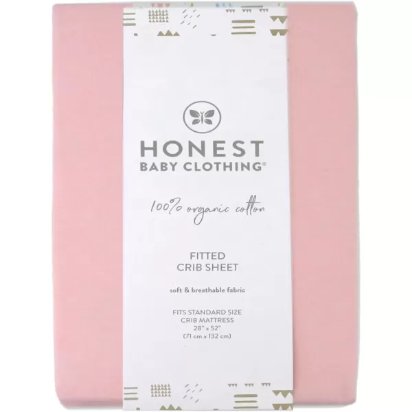 imageHonestBaby Fitted Crib Sheets Fits Standard Mattress Bassinet Mini Prints 100 Organic Cotton Baby Boys Girls Unisex Pink Salt Fitted Crib Sheet One SizeStrawberry Cream Fitted Crib Sheet