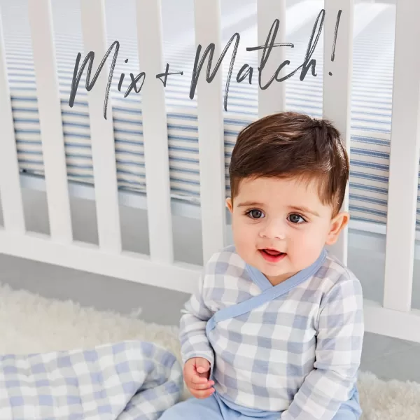 imageHonestBaby Fitted Crib Sheets Fits Standard Mattress Bassinet Mini Prints 100 Organic Cotton Baby Boys Girls Unisex Pink Salt Fitted Crib Sheet One SizeBlue Painted Buffalo Check