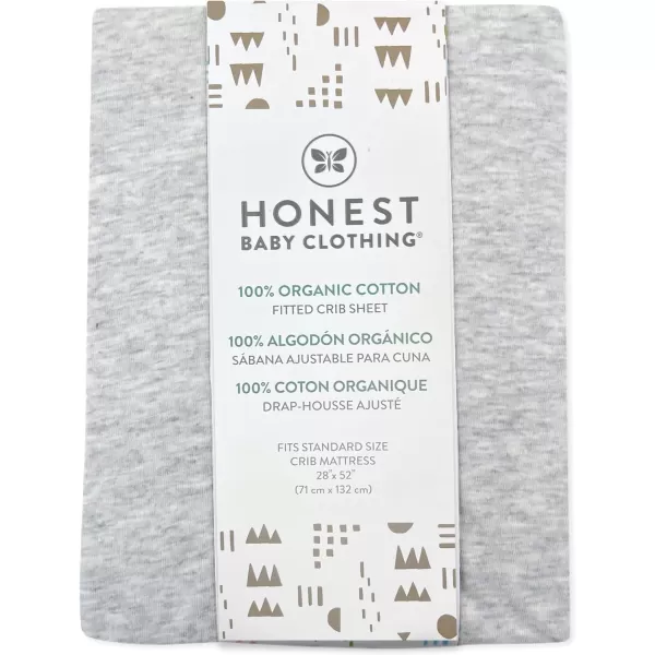 imageHonestBaby Fitted Crib Sheets Fits Standard Mattress Bassinet Mini Prints 100 Organic Cotton Baby Boys Girls Unisex Pink Salt Fitted Crib Sheet One SizeLight Gray Heather Fitted Crib Sheet