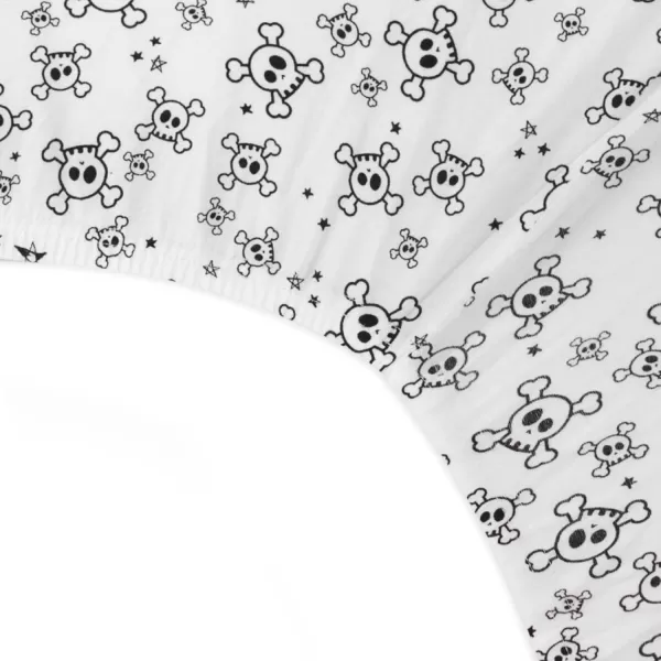 imageHonestBaby Fitted Crib Sheets Fits Standard Mattress Bassinet Mini Prints 100 Organic Cotton Baby Boys Girls Unisex Pink Salt Fitted Crib Sheet One SizeTossed Skulls