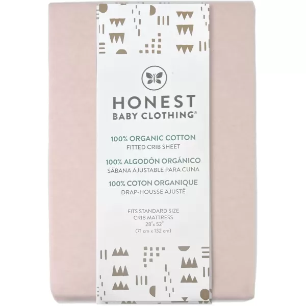 imageHonestBaby Fitted Crib Sheets Fits Standard Mattress Bassinet Mini Prints 100 Organic Cotton Baby Boys Girls Unisex Pink Salt Fitted Crib Sheet One SizePeach Skin Fitted Crib Sheet