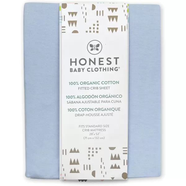 imageHonestBaby Fitted Crib Sheets Fits Standard Mattress Bassinet Mini Prints 100 Organic Cotton Baby Boys Girls Unisex Pink Salt Fitted Crib Sheet One SizeKentucky Blue Fitted Crib Sheet