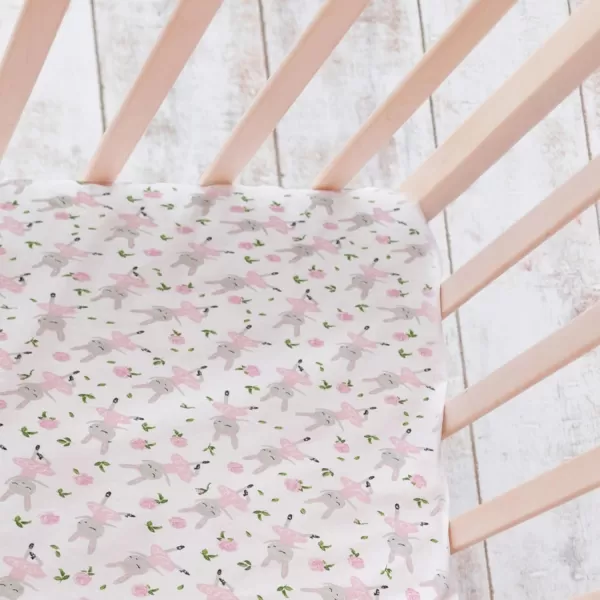 imageHonestBaby Fitted Crib Sheets Fits Standard Mattress Bassinet Mini Prints 100 Organic Cotton Baby Boys Girls Unisex Pink Salt Fitted Crib Sheet One SizeTutu Cute
